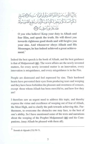 Weeping From the Fear Of Allah